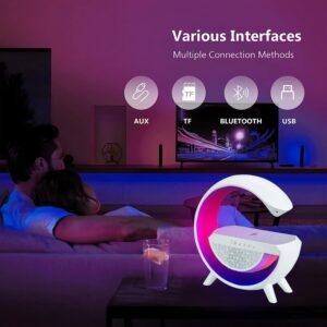 3 in 1 Bluetooth Speaker & Wireless Charger With LED Light