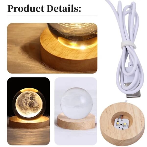 3D Crystal Ball Night Lamp Home Improvement